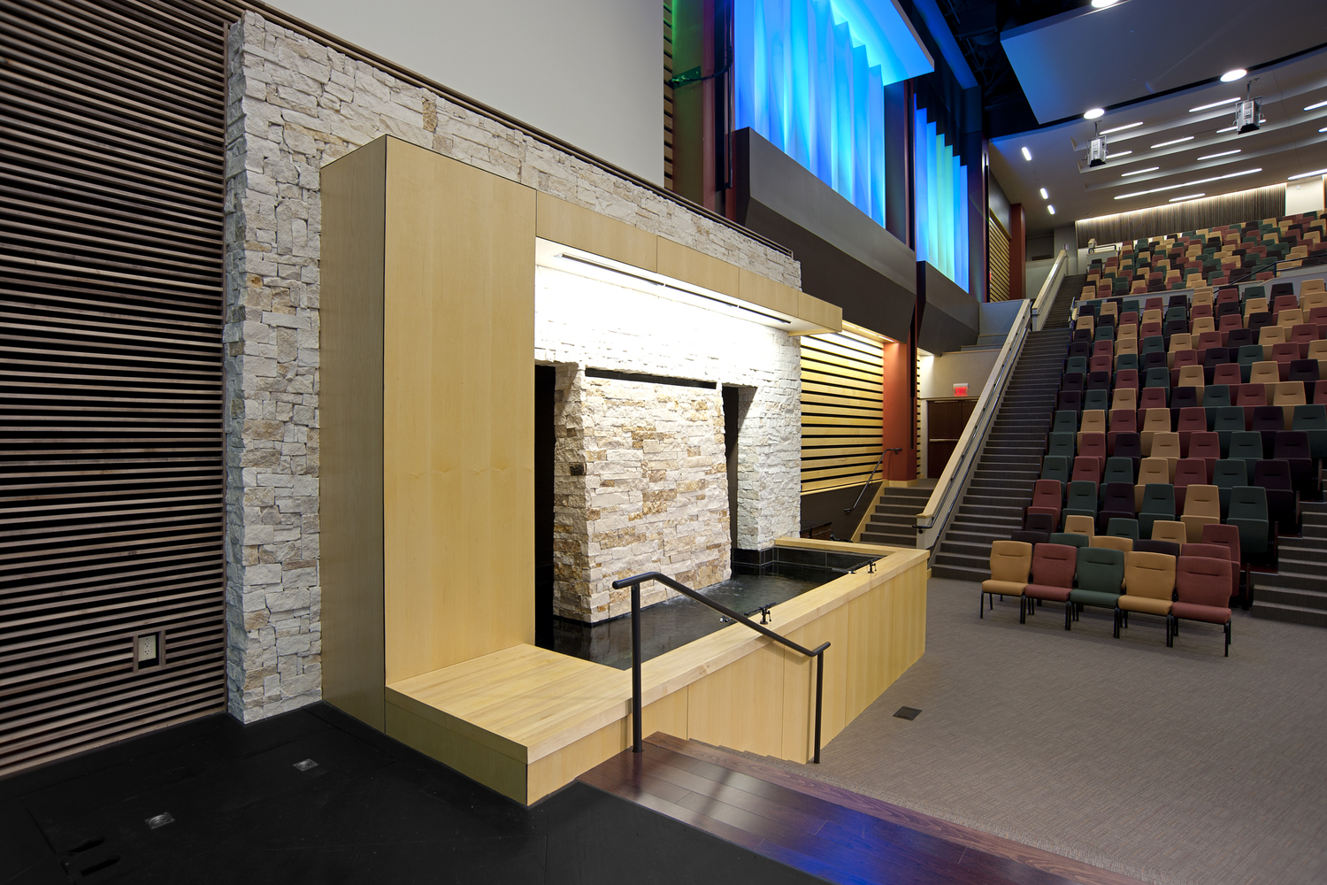 Immersion Baptistery, The Hills Church of Christ, North Richland Hills, TX.