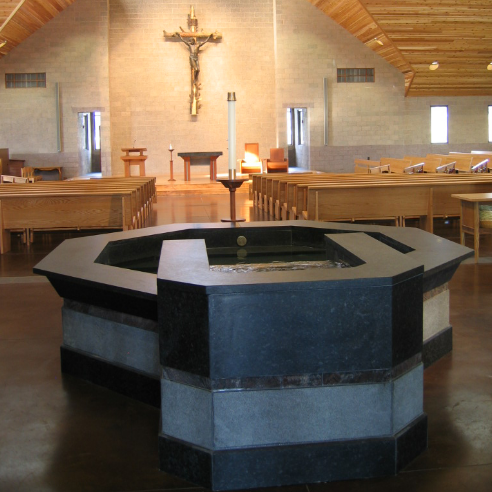 Octagonal Baptismal Font, St. Thomas Aquinas, Logan, UT